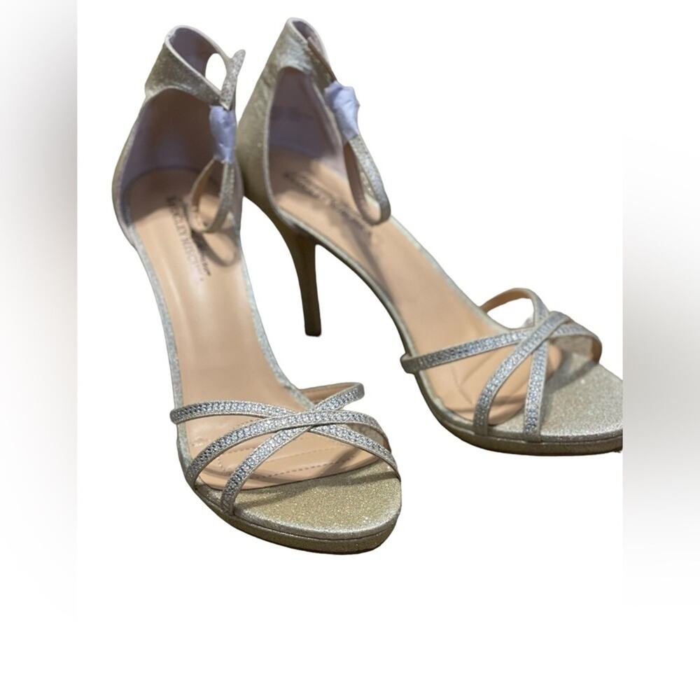 Badgley Mischka Vita Gold Glitter Special Occasion Pumps Size 11 NEW